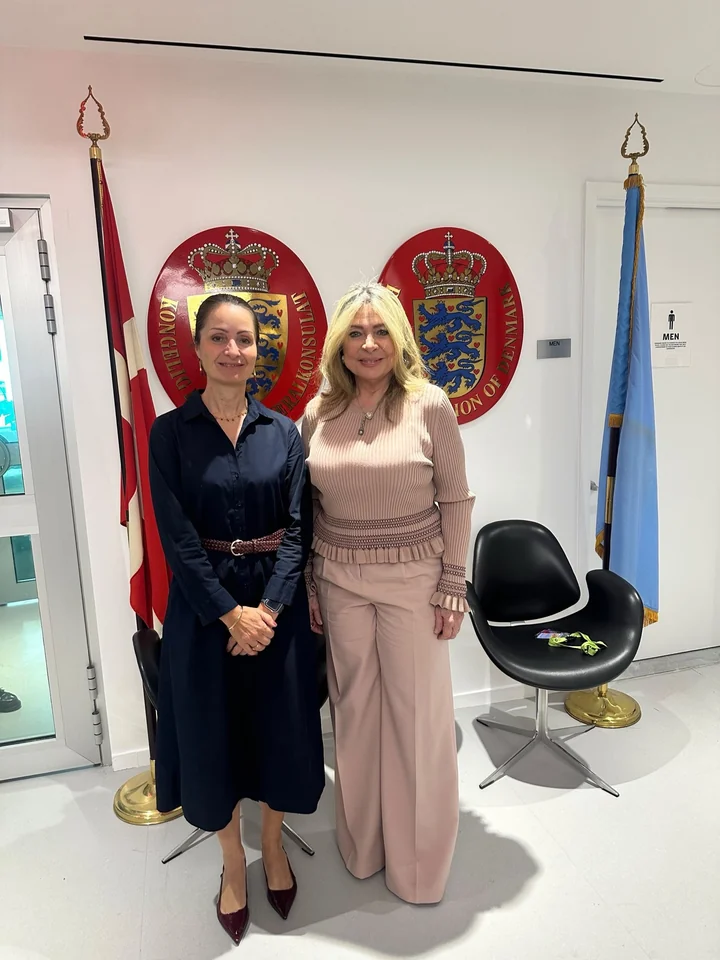 Ivonne A-Baki with Ambassador Christina Markus Lassen.